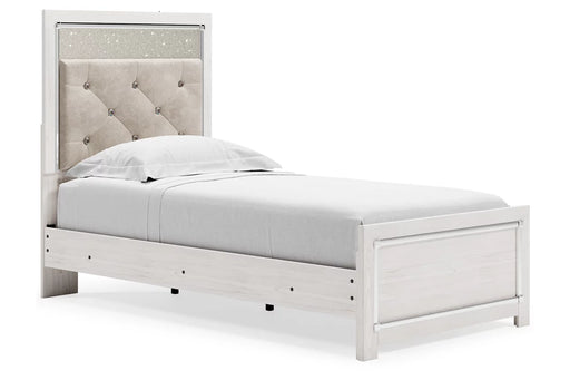 Altyra White Twin Bed Frame With LED