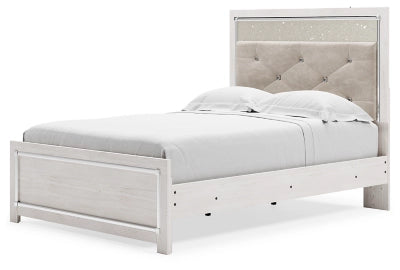 Altyra White Full Bed Frame With LED