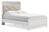 Altyra White Full Bed Frame With LED