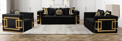 Kamilla Black 2 Piece Living Room Set