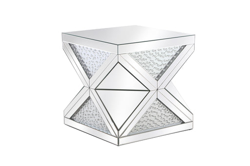 Crystal Mirror End Table