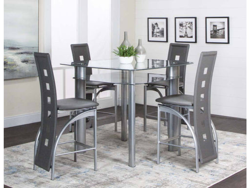 Valencia Gray 5 Piece Counter Height Dining Set
