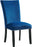 Francesca Rectangular Blue Velvet Dining Side Chair