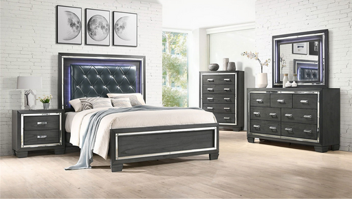 Titanium Gray 5 Piece Queen Bedroom Set