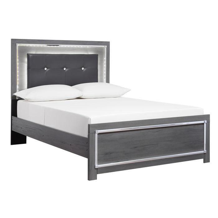 Lodanna Gray Full Bed Frame With LED