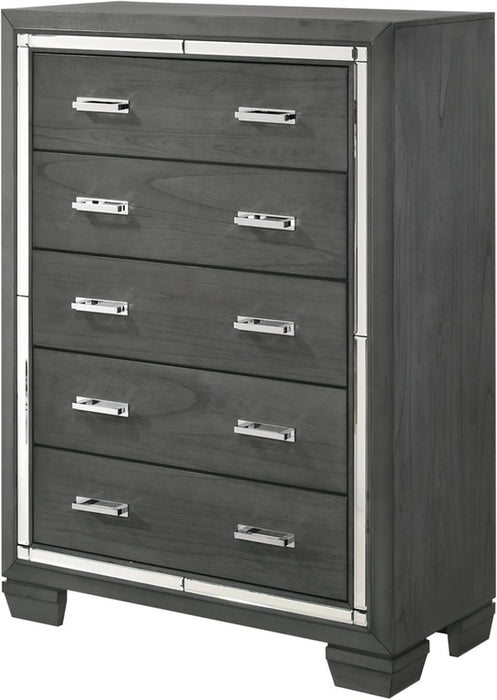 Titanium Gray 5 Piece Queen Bedroom Set