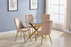 Round Gold 5 Piece Dining Room Set