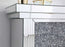 Crystal Mirrored Mantle With Wood Log Insert Fireplace