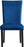 Francesca Rectangular Blue Velvet Dining Side Chair