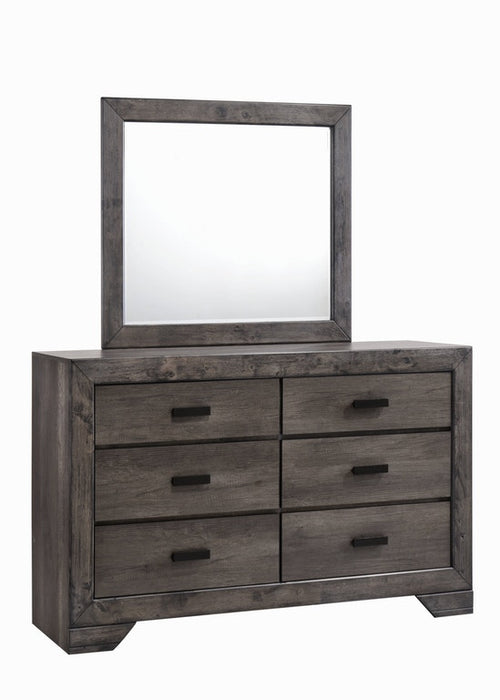 Nathan Gray Oak Finish 5 Piece Queen Bedroom Set