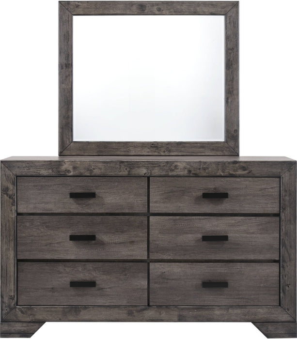 Nathan Gray Oak Finish 5 Piece Queen Bedroom Set