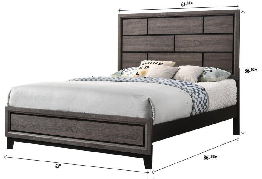 Akerson Gray 5 Piece Queen Bedroom Set